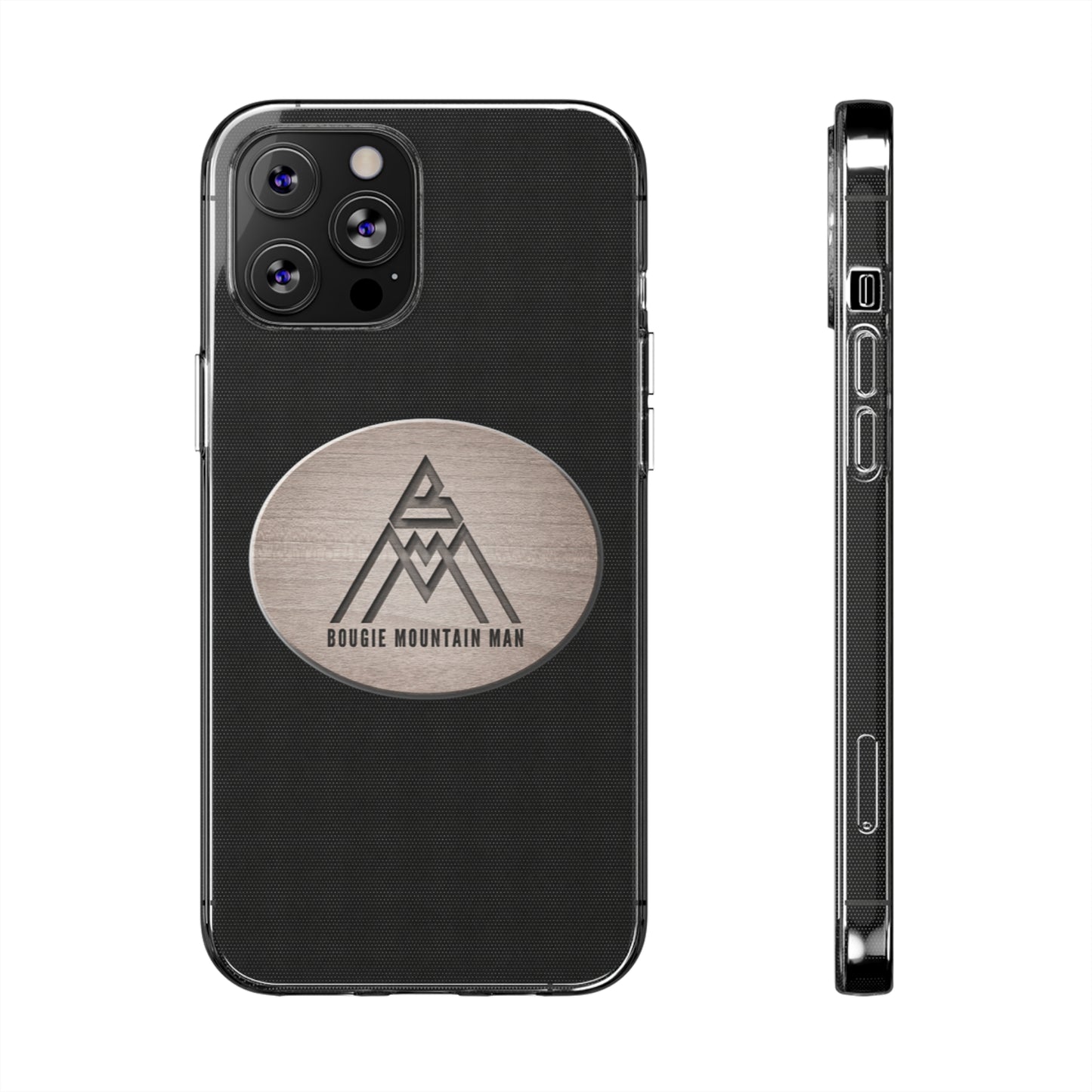 Bougie Mountain Man Phone Case (Wood logo)