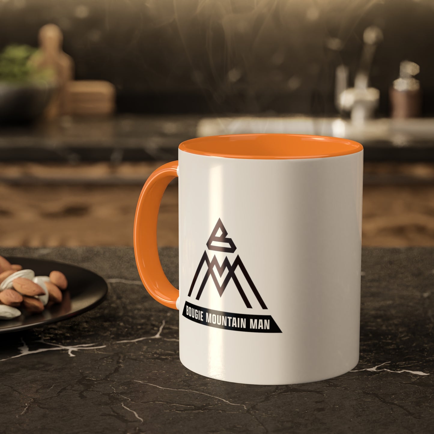 Bougie Mountain Man Mug (logo - no wood)