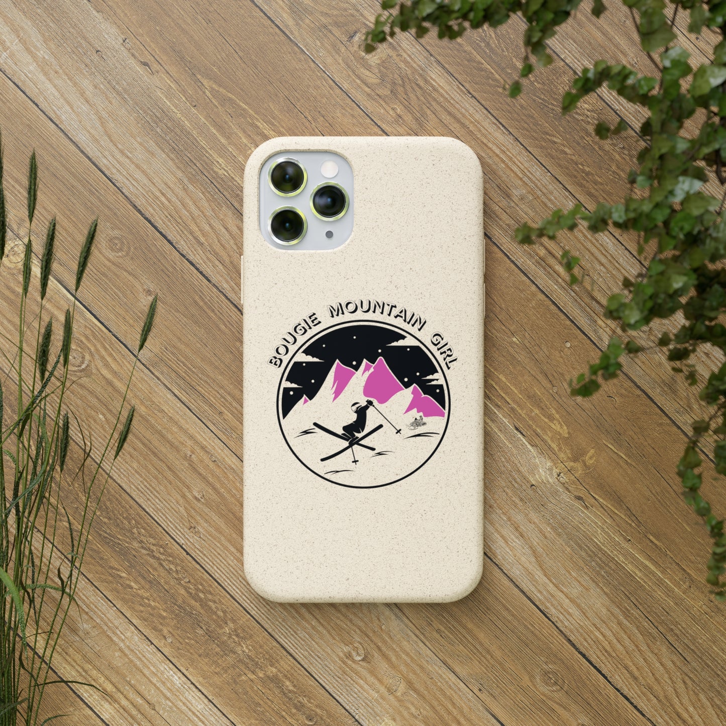 Bougie Mountain Girl Phone Case (Skiing)