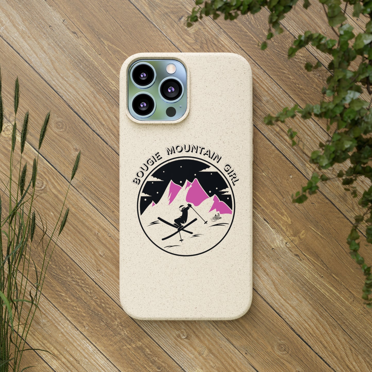 Bougie Mountain Girl Phone Case (Skiing)