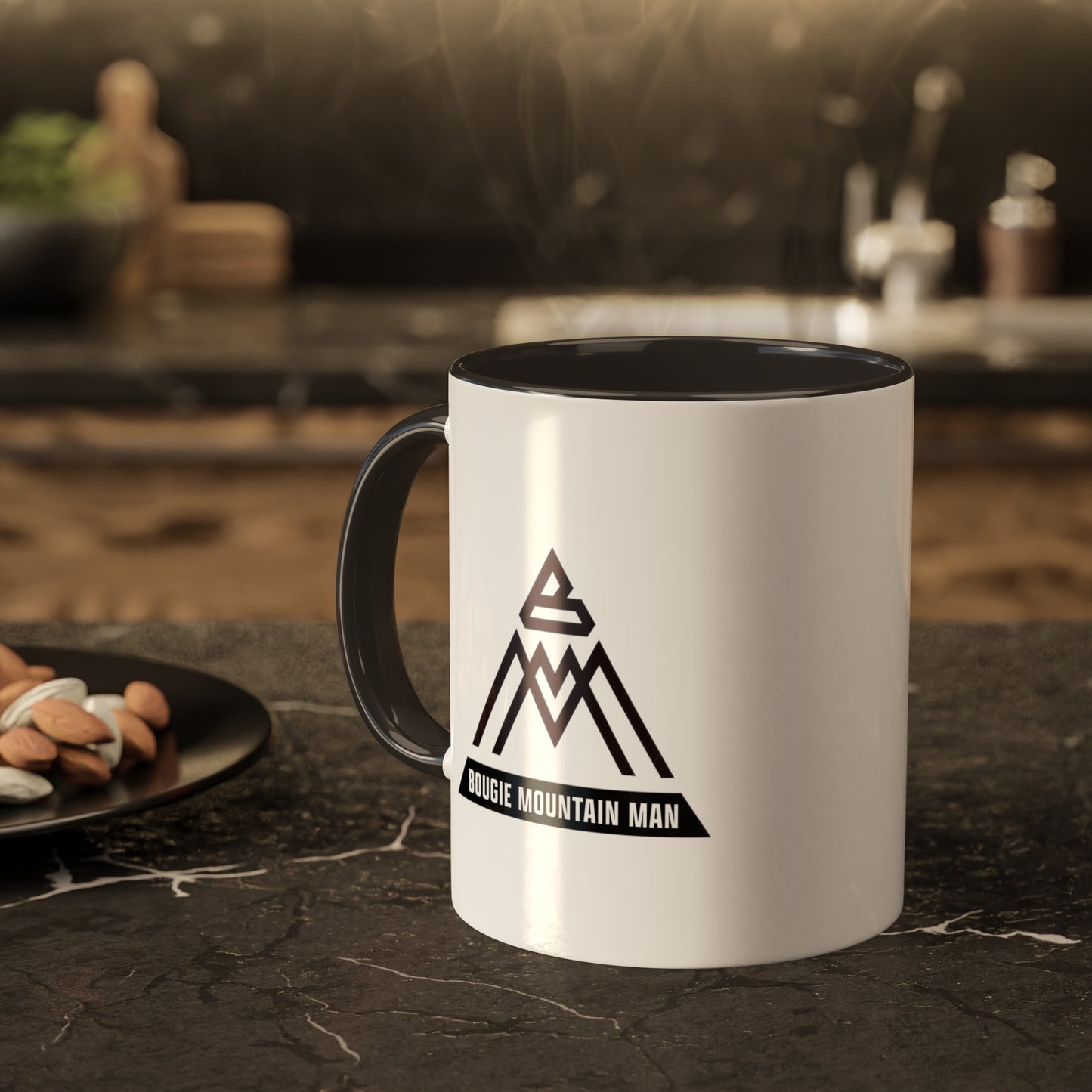 Bougie Mountain Man Mug (logo - no wood)