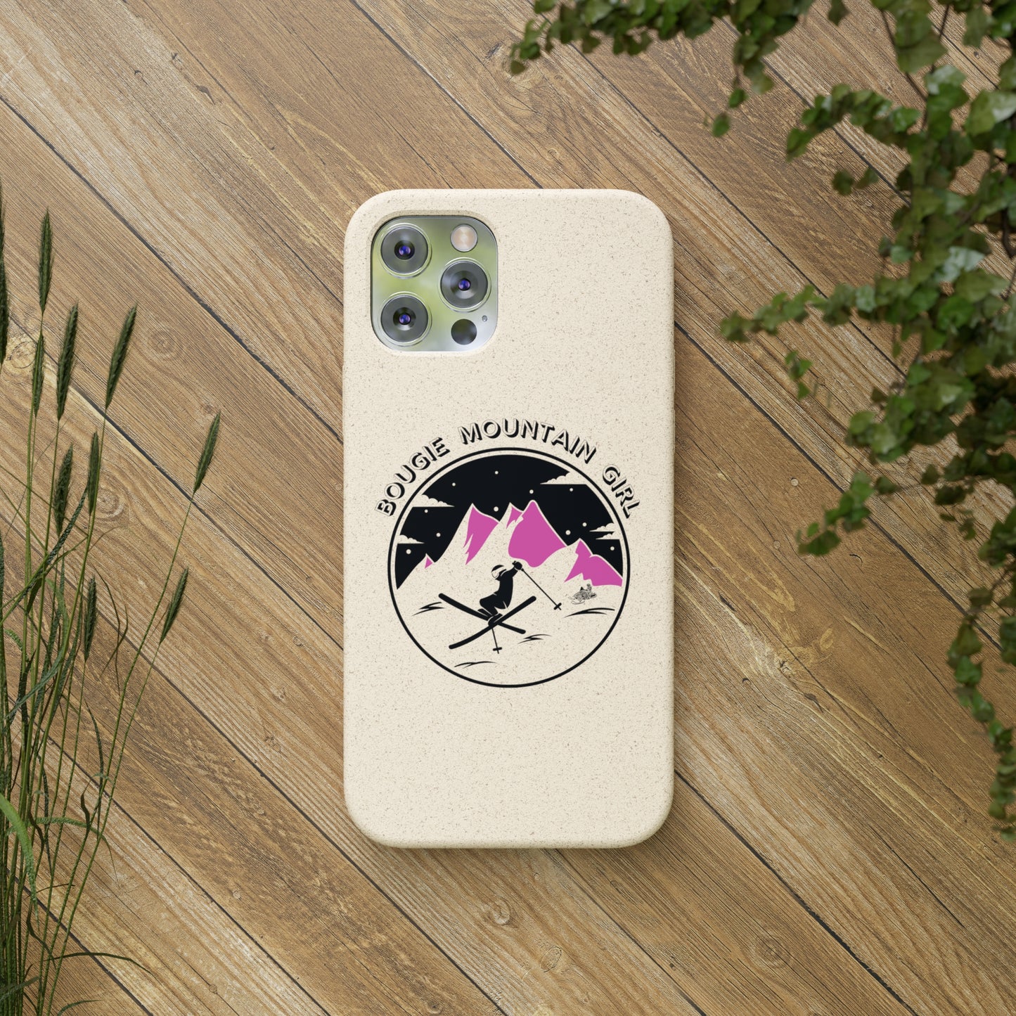 Bougie Mountain Girl Phone Case (Skiing)