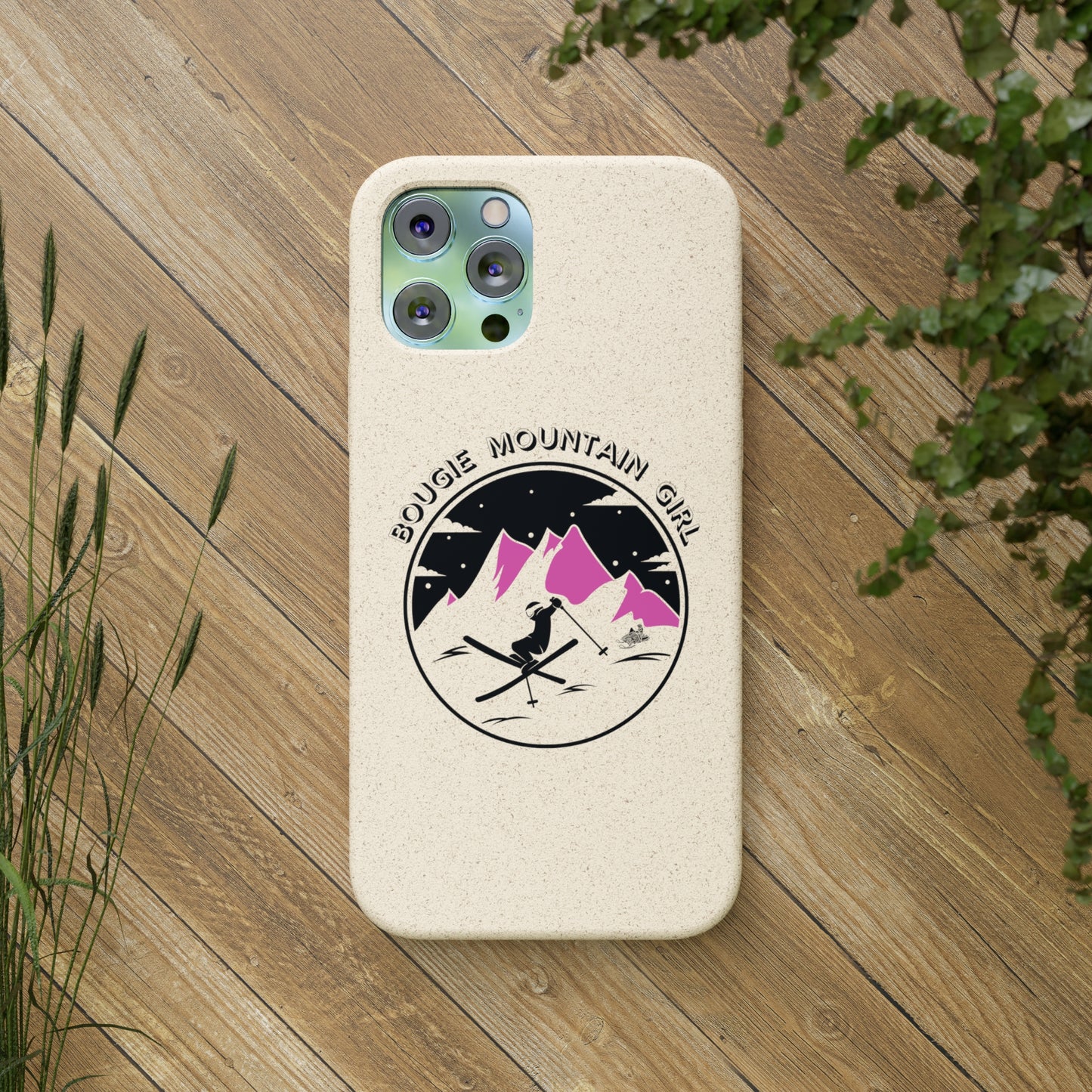 Bougie Mountain Girl Phone Case (Skiing)