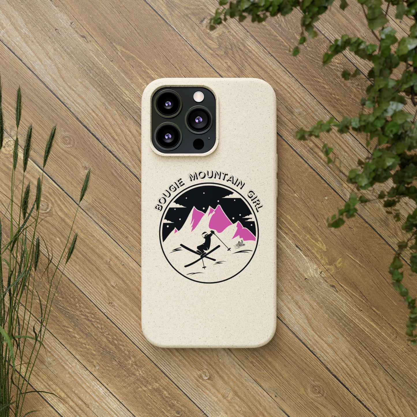 Bougie Mountain Girl Phone Case (Skiing)