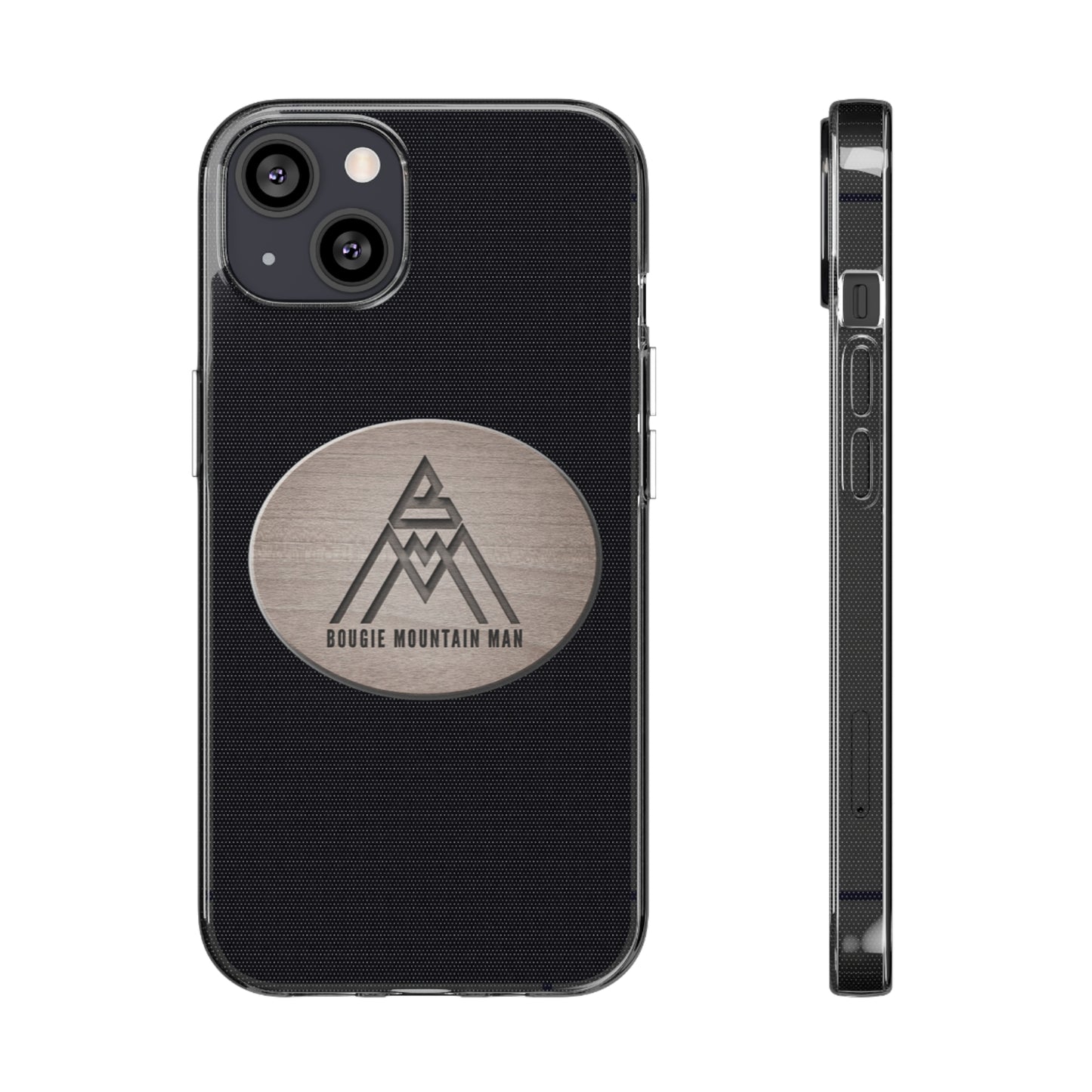 Bougie Mountain Man Phone Case (Wood logo)