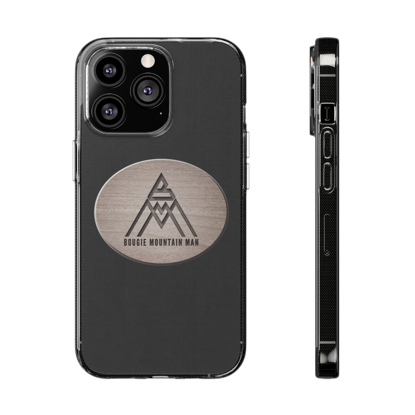 Bougie Mountain Man Phone Case (Wood logo)