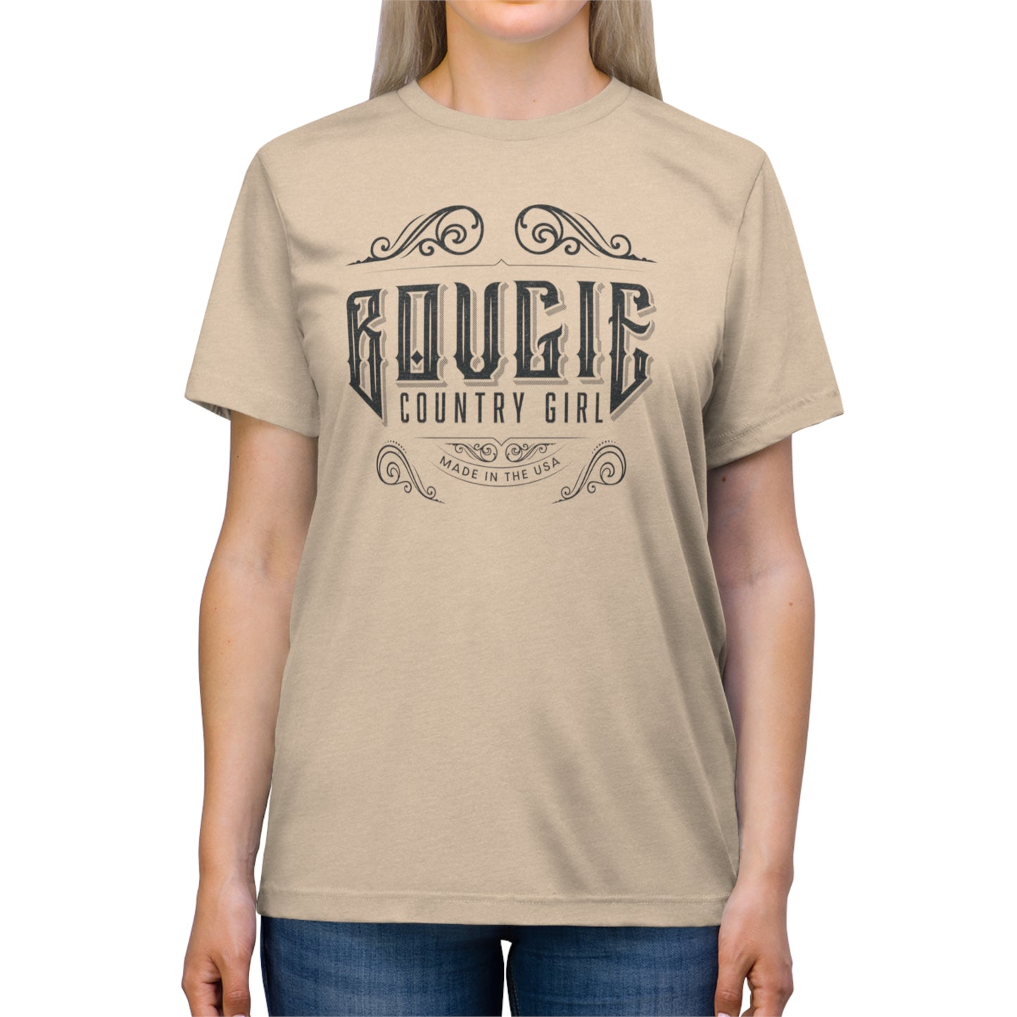 Bougie Country Girl (Logo) Triblend Tee