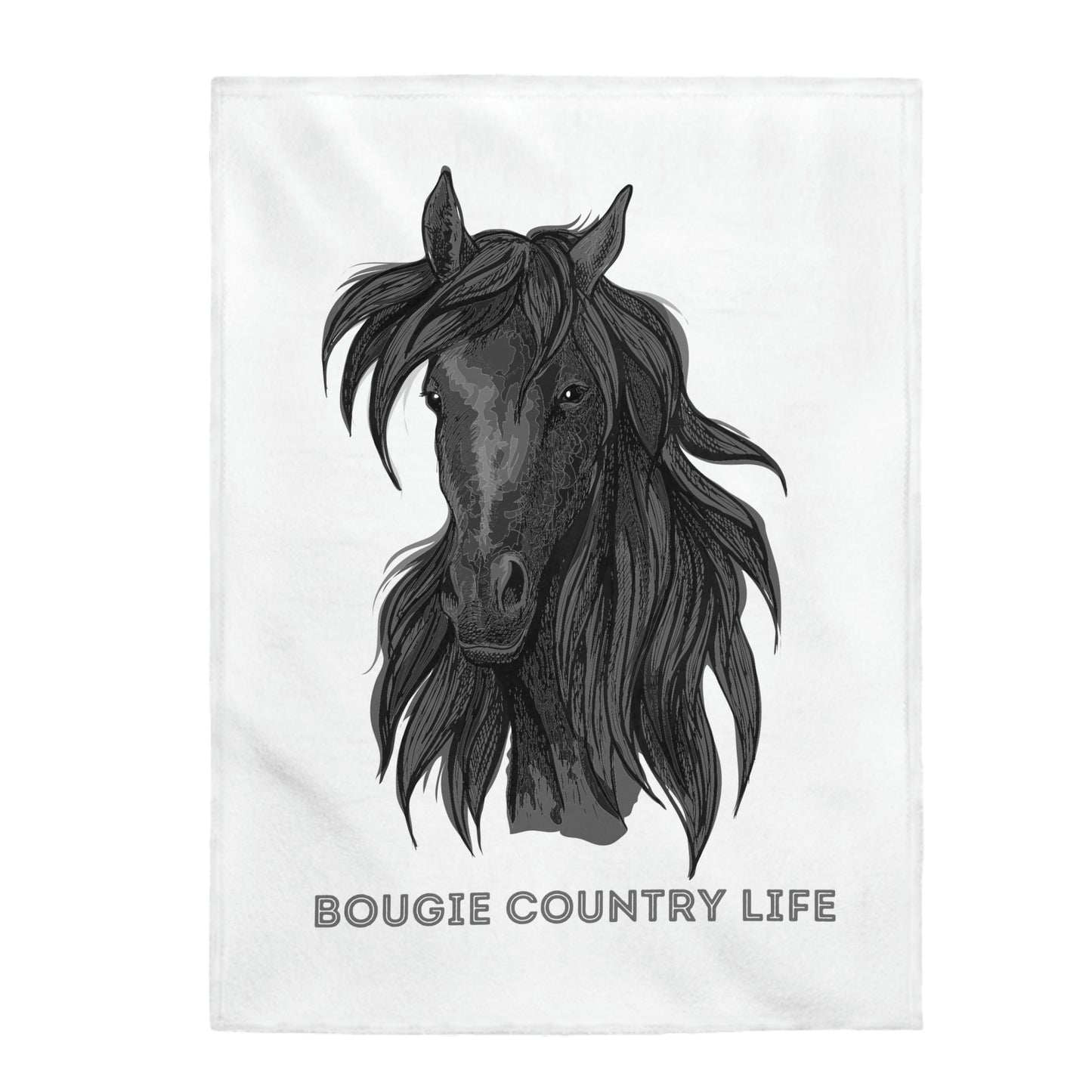 Horse Portrait Plush Blanket