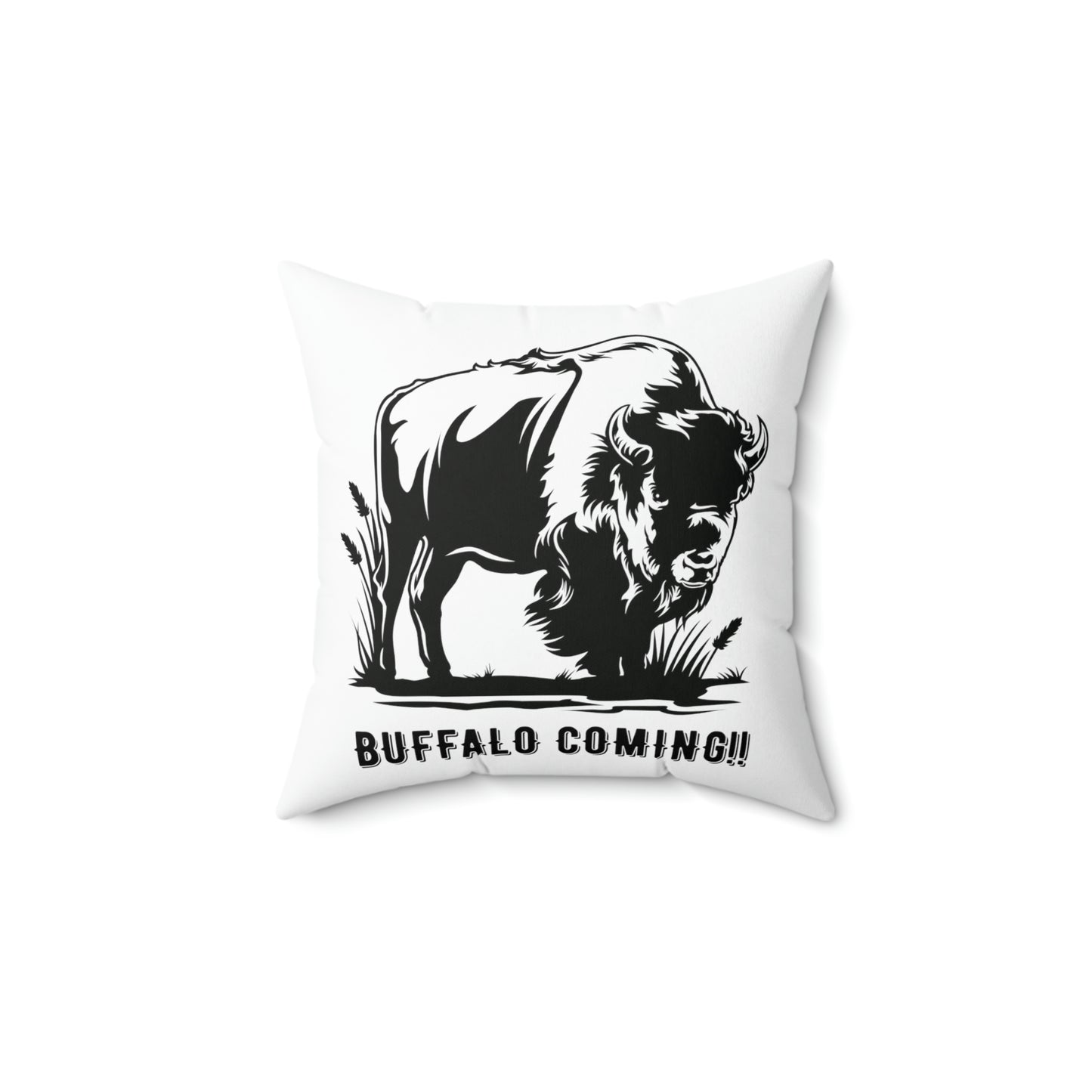 Buffalo Coming!! Pillow