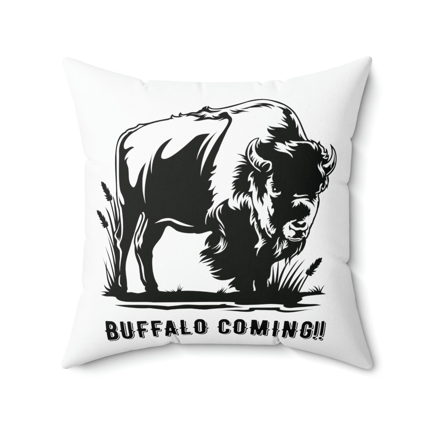 Buffalo Coming!! Pillow