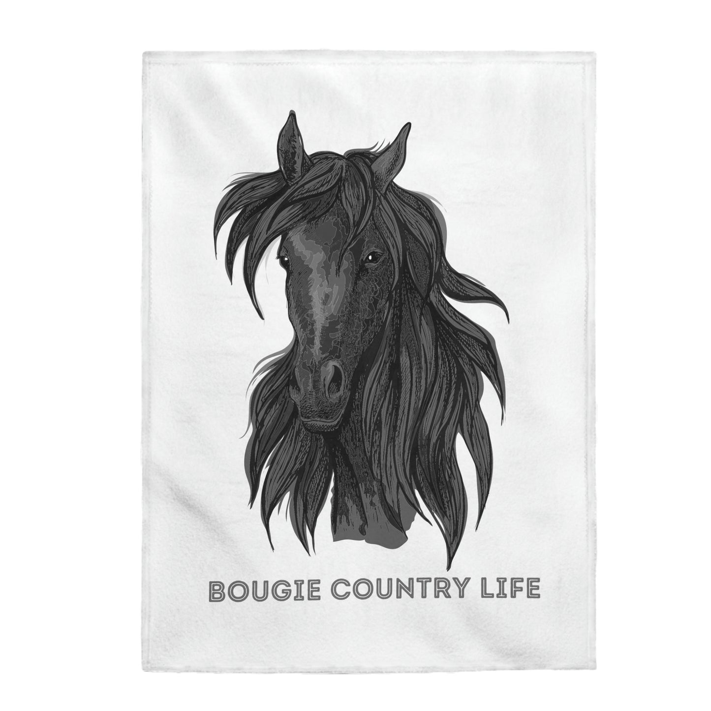 Horse Portrait Plush Blanket