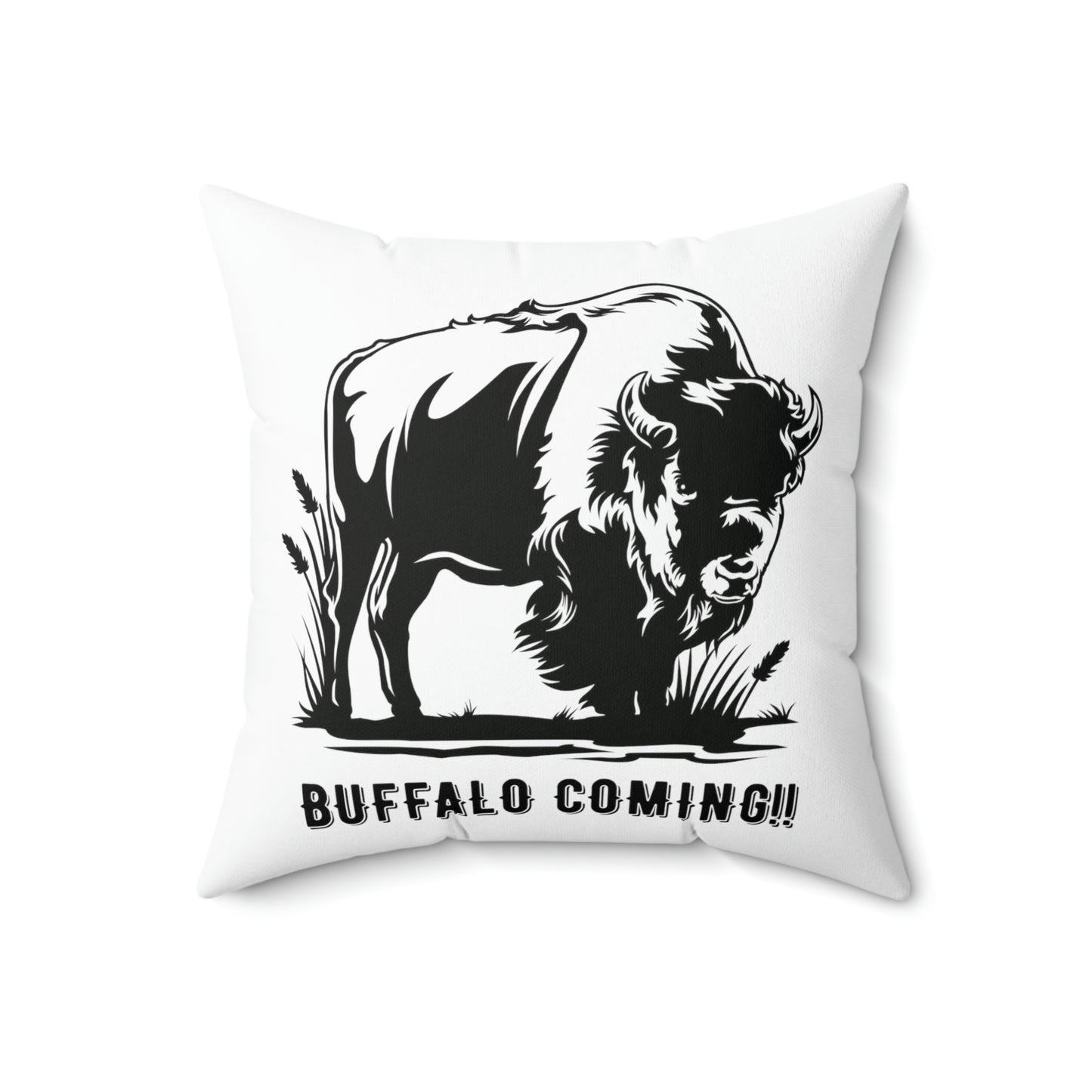 Buffalo Coming!! Pillow