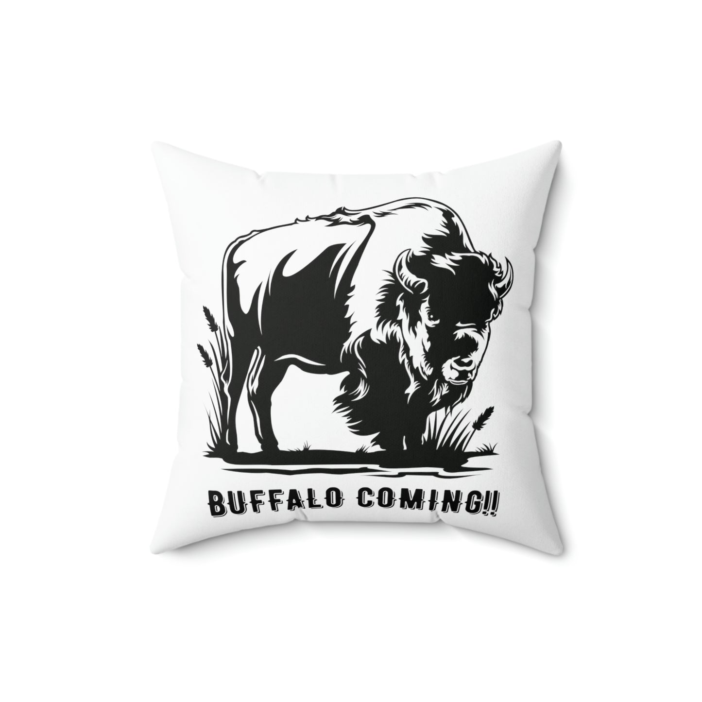 Buffalo Coming!! Pillow